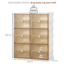 HOMCOM 20-Pair Portable Shoe Cabinet, Folding Shoe Storage Organizer for Hallway