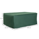 Outsunny 205x145x70cm UV Rain Protective Cover For Garden Patio Rattan Furniture