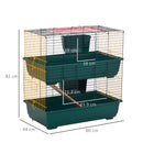 PawHut Small Animal Cage Habitat w/ Accessories 2-Story Large Pet Play House
