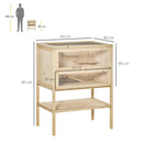 PawHut Wooden Hamster Cage w/ Storage Shelf, Openable Top for Gerbils and Mice