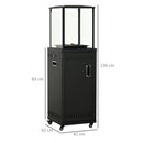 Outsunny 9kW Patio Gas Heater Propane Heater w/ Regulator Hose and Cover, Black
