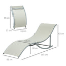 Outsunny Set of 2 Zero Gravity Lounge Chair Recliners Sun Lounger Beige