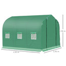 Outsunny 3 x 2 M Walk in Polytunnel Greenhouse Galvanised Steel w/ Zipped Door