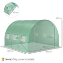 Outsunny 3 x 3 x 2m Greenhouse Replacement Cover ONLY for Tunnel Greenhouse
