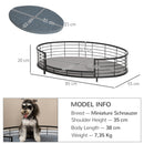 PawHut Raised Dog Bed Modern Pet Sofa, for Small Medium Dogs W/ Cuhsion - Black