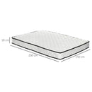 HOMCOM King Mattress W/ Breathable Foam Pocket Innerspring 200cmx150cmx18cm