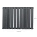 HOMCOM 83 x 60cm Single Panel Vertical Radiator, Space Heater, Grey