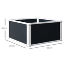Outsunny Garden Raised Bed Planter Grow Containers Flower Pot PP 60 x 60cm