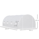 Outsunny 6 x 3 x 2 m Polytunnel Greenhouse w/ Zippered Door and 8 Windows