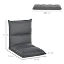 HOMCOM Foldable Padded Sofa with Adjustable Backrest Thick Seat Cushion Lounge
