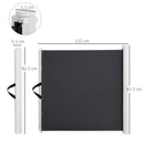 PawHut Retractable Dog Gate Pet Safety Gate for Stair 115L x 82.5H cm - Grey