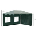 Outsunny 3 x 4 m Garden Gazebo Outdoor Canopy Marquee Party Tent Green