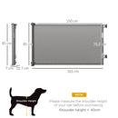 PawHut Retractable Stair Gate for Dogs Mesh Safety Gate - Grey