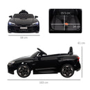 HOMCOM Audi RS e-tron GT Licensed 12V Kids Electric Ride on W/ Remote, Black