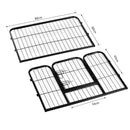 Pawhut Pet Cage Guinea Dog Pig Puppy Playpen Play House Steel Hutch Metel Black