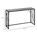 HOMCOM Vintage Sofa Table, Metal Frame Console Table for Hallway Living Room