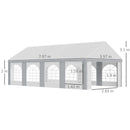 Outsunny 8 x 4m Party Tent, Marquee Gazebo with Sides, Windows and Double Doors
