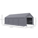 Outsunny 4 x 8 m Patio Garden Party Canopy, BBQ, Wedding, Camping Gazebo Trent