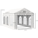 Outsunny 6 x 3 m Patio Garden Party Canopy, BBQ, Camping Gazebo Trent for Garden