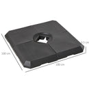 Outsunny Set of 4 Parasol Base Stand Weights for Cantilever Umbrella Up to 120kg