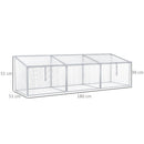 Outsunny  Aluminium Greenhouse Plants Raised Bed Vented Cold Frame Transparent