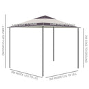Outsunny 4 x 4m Pop Up Tent Gazebo Outdoor w/ Adjustable Legs and Roller Bag