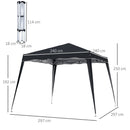 Outsunny Garden Pop up Gazebo Tent Marquee Party Water-resistant 2.5 x 2.5M