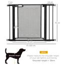 Pressure Fit Safety Gate for Doors, Dog Gate w/ Auto Close, 75-103 cm - Black