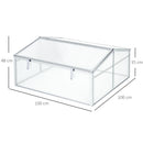 Outsunny Outdoor 2 Level Adjustable Roof Cold Frame Greenhouse Aluminium Frame