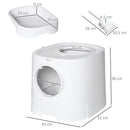 PawHut Cat Litter Box Portable Pet Toilet Fully Enclosed Kitten Pan w/ Scoop