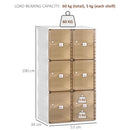HOMCOM Plastic Shoe Storage Cabinet Cube Shoe Storage Organizer for Bedroom