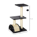 PawHut Cat Tree Activity Center w/ Scratching Posts Sisal Arc Hanging Ball Grey