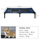 PawHut Pet Raised Bed Dog Cat Hammock Puppy Large Cots Camping Portable Outdoor