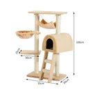 PawHut Cat Tree Kitten Scratching Activity Playing Climb Center Bed Condo Toy
