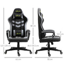 Vinsetto Racing Gaming Chair w/ Lumbar Support, Gamer Office Chair, Black Grey
