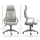 Vinsetto Mesh Back Office Chair w/ Adjustable Height Padded Headrest Grey