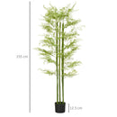 HOMCOM Potted Artificial Plants Asparagus Fern for Indoor Outdoor, 155cm