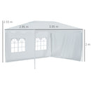 Outsunny 3 x 4 m Garden Gazebo Outdoor Canopy Marquee Party Tent White