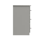 Chester Ready Assembled Bedside Table with 3 Drawers - Light Grey