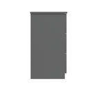 Balagio Ready Assembled Bedside Table with 3 Drawers - Dusk Grey Gloss