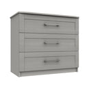 Chester Ready Assembled Chest of Drawers with 3 Drawers - Light Grey