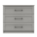 Chester Ready Assembled Chest of Drawers with 3 Drawers - Light Grey