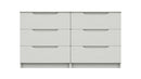 Balagio Ready Assembled Double Chest of Drawers with 3 Drawers - White Gloss