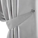 Cannes Eyelet Curtains - Faux Silk Pintuck Embellished -Silver