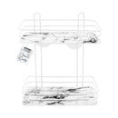 Suction 2 Tier Shelf- Marble