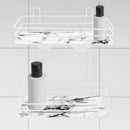 Suction 2 Tier Shelf- Marble