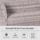 Outsunny 4 PCs Outdoor Rattan Sofa Set, Patio Garden Wicker Sectional Sofa Set