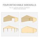 Outsunny 6 x 3(m) Outdoor Gazebo Canopy Party Tent with 4 Removable Side Walls