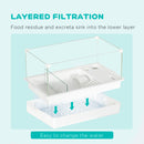 PawHut Turtle Tank, Glass Tank w/ Basking Platform, Reptile Habitat