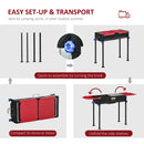 Portable Charcoal Barbecue Grill with Side Shelves for Outdoor Picnic Camping